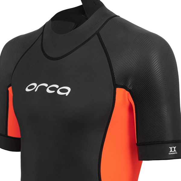2026 Orca Mens Vitalis Back Zip Open Water Swim Shorty Våddragt NN2Y0 - Black